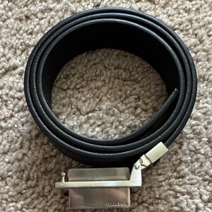 Calvin Klein Black Belt with Silver Buckle